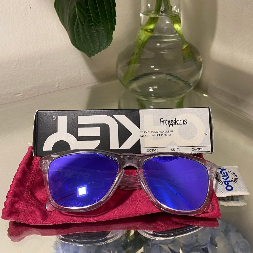 Oakley Frogskins clear frame sunglasses